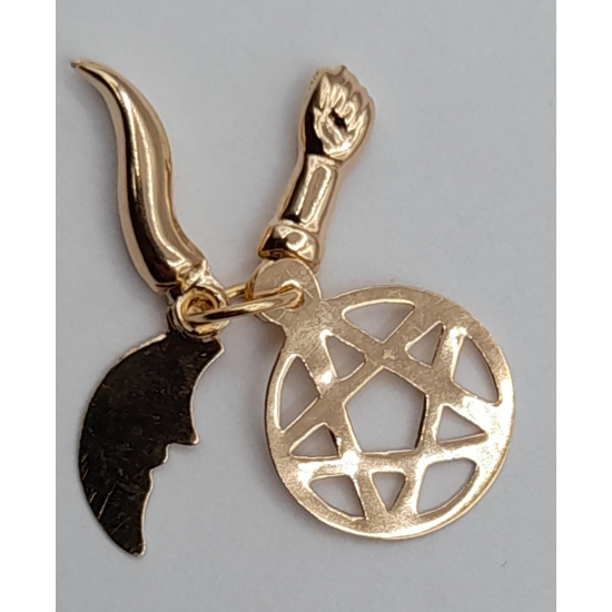MEDALHA OURO AMARELO 19K