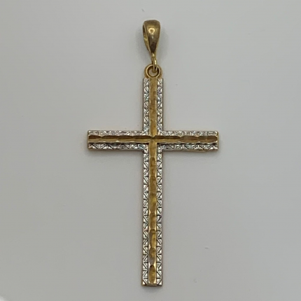 CRUZ BICOLOR OURO 19K