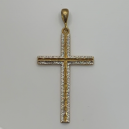 CRUZ BICOLOR OURO 19K