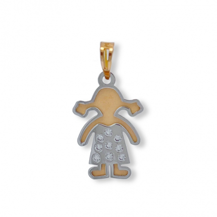 MEDALHA OURO BICOLOR 19K