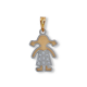 MEDALHA OURO BICOLOR 19K