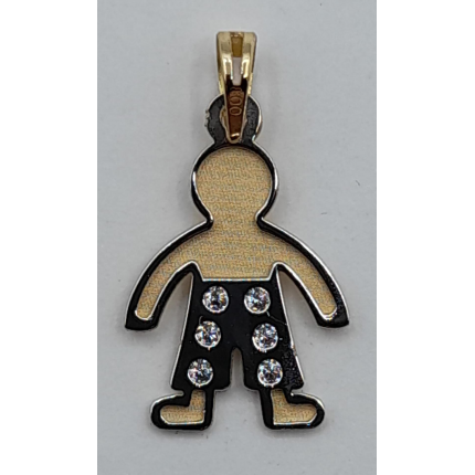 MEDALHA OURO BICOLOR 19K
