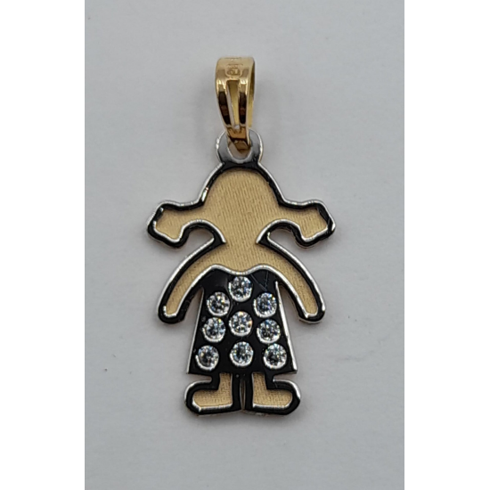 MEDALHA OURO BICOLOR 19K