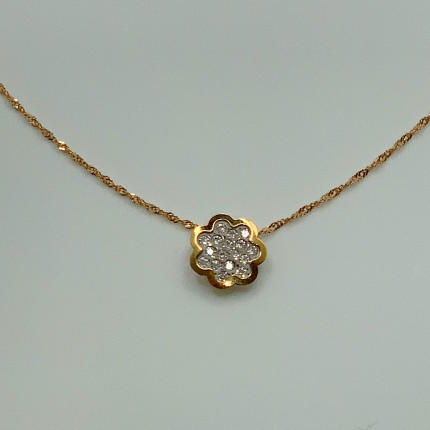 MEDALHA OURO BICOLOR 19K