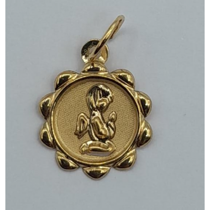 MEDALHA OURO AMARELO 19K