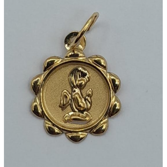 MEDALHA OURO AMARELO 19K