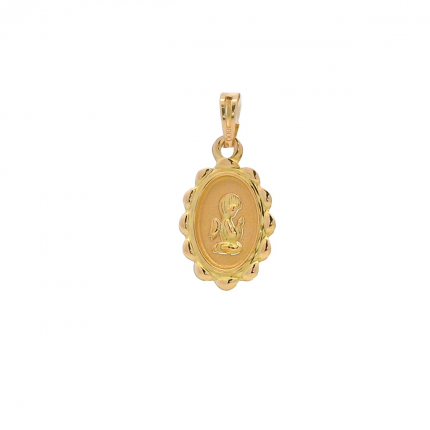 MEDALHA OURO AMARELO 19K