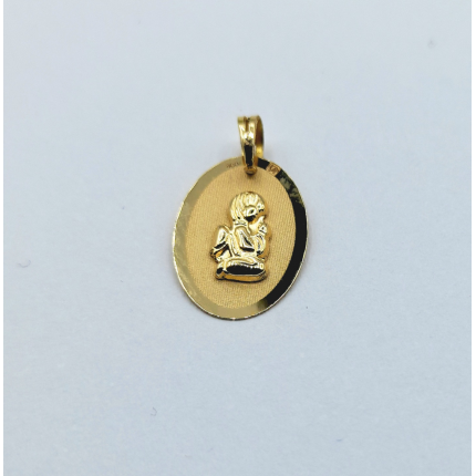 MEDALHA OURO AMARELO 19K