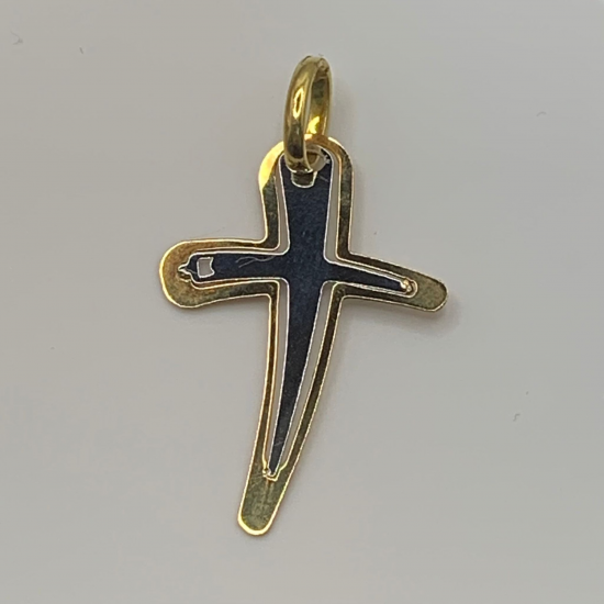Cruz Bicolor Ouro 19k Cruz Bicolor Ouro 19k