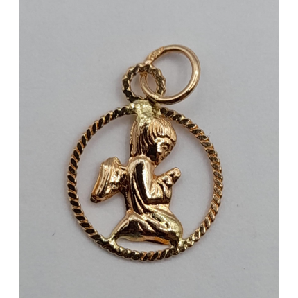 MEDALHA OURO AMARELO 19K