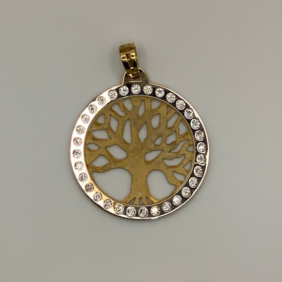 MEDALHA OURO BICOLOR 19K