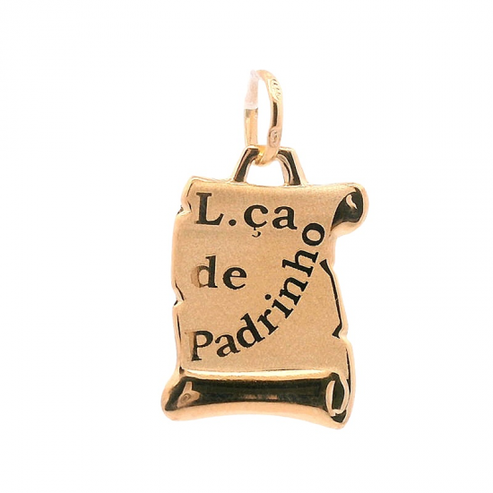 MEDALHA OURO AMARELO 19K