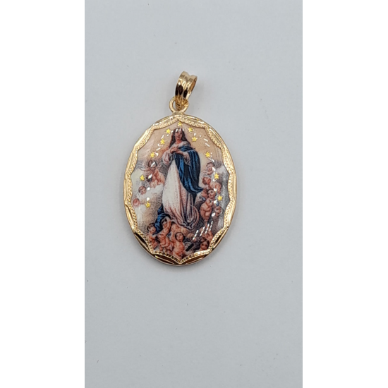 MEDALHA OURO AMARELO 19K