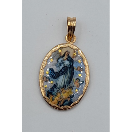 MEDALHA OURO AMARELO 19K