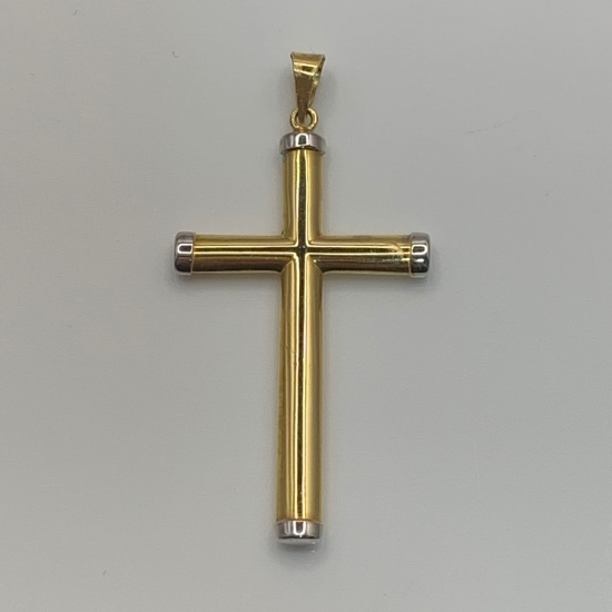 CRUZ BICOLOR OURO 19K