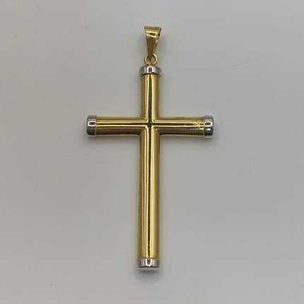 CRUZ BICOLOR OURO 19K