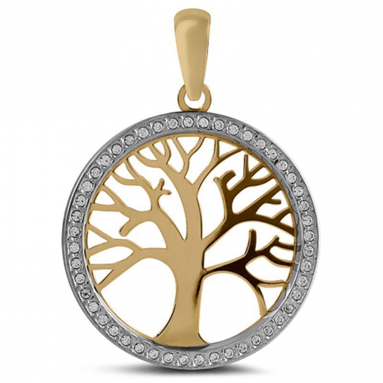 MEDALHA OURO BICOLOR 19K