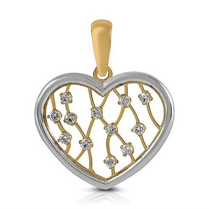 MEDALHA OURO BICOLOR 19K