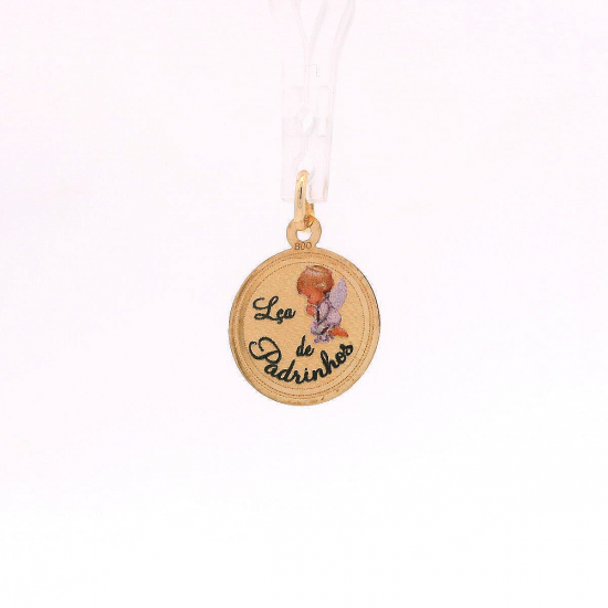 MEDALHA OURO AMARELO 19K