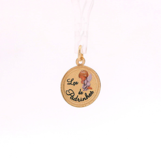 MEDALHA OURO AMARELO 19K