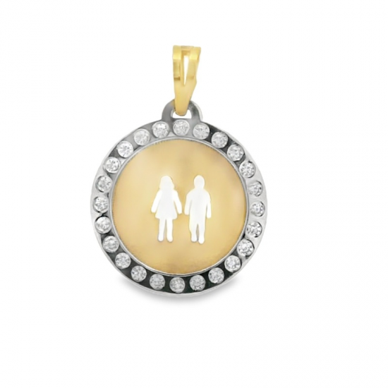 MEDALHA BICOLOR OURO19K MEDALHA BICOLOR OURO19K