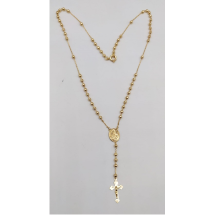 COLAR TERÇO OURO AMARELO 19K