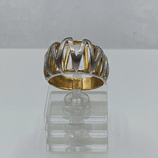 ANEL BICOLOR OURO 19K ANEL BICOLOR OURO 19K