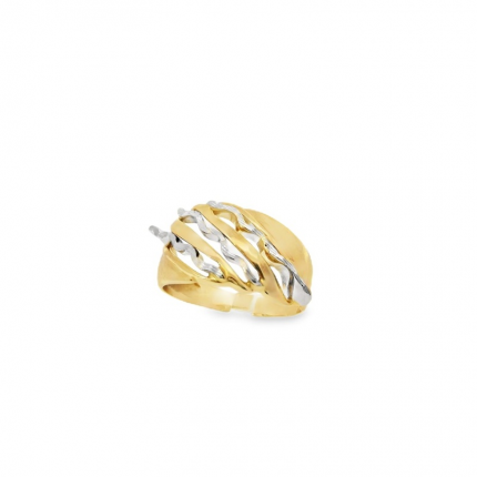 ANEL BICOLOR OURO 19K