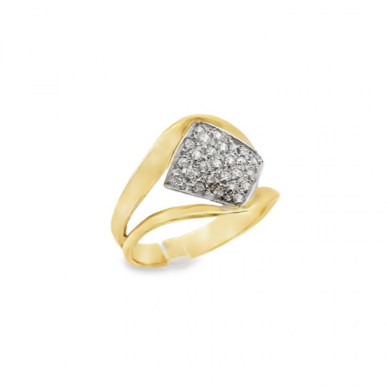 ANEL BICOLOR OURO 19K