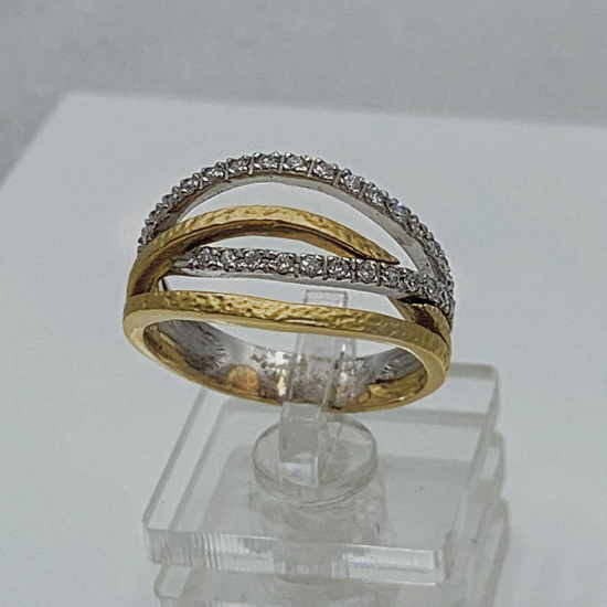 ANEL BICOLOR OURO 19K ANEL BICOLOR OURO 19K