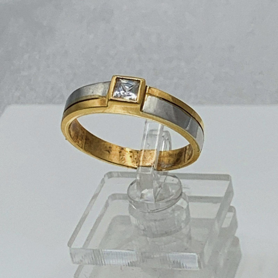 ANEL BICOLOR OURO 19K ANEL BICOLOR OURO 19K