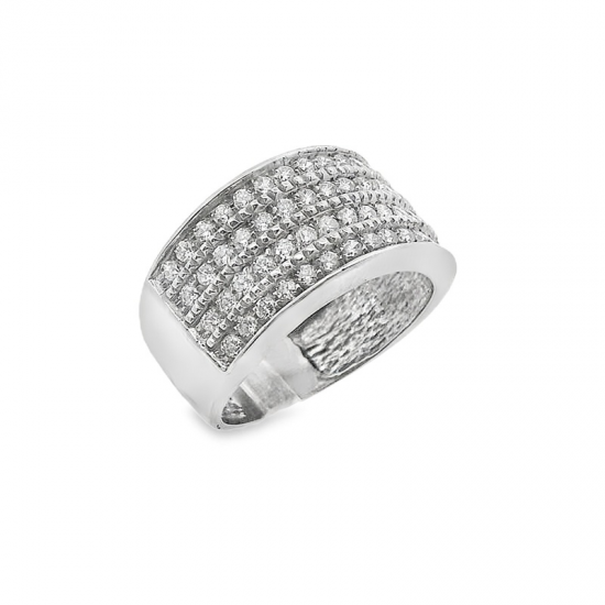 ANEL OURO BRANCO 19K