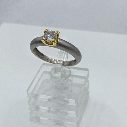 Anel Bicolor Ouro 19k Anel Bicolor Ouro 19k