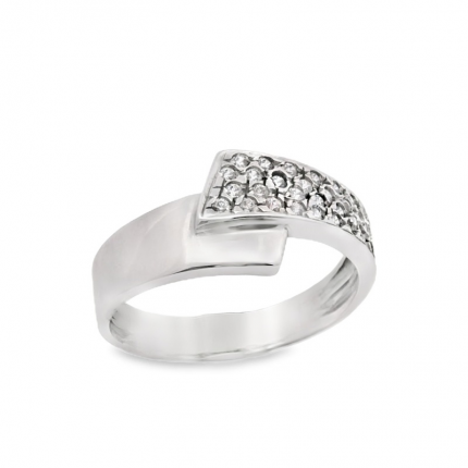 ANEL OURO BRANCO 19K