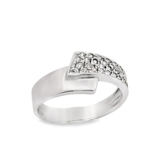 ANEL OURO BRANCO 19K