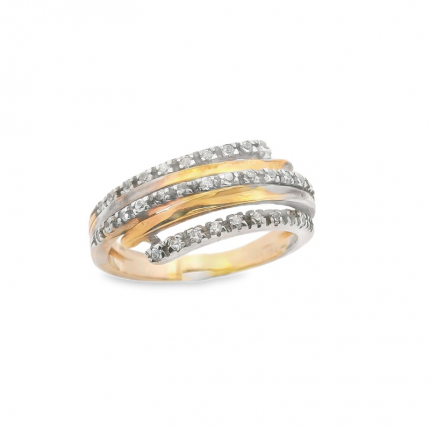ANEL BICOLOR OURO 19K