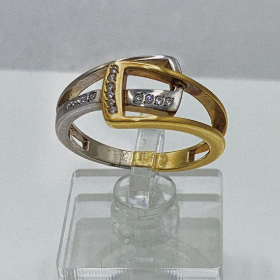 ANEL BICOLOR OURO 19K