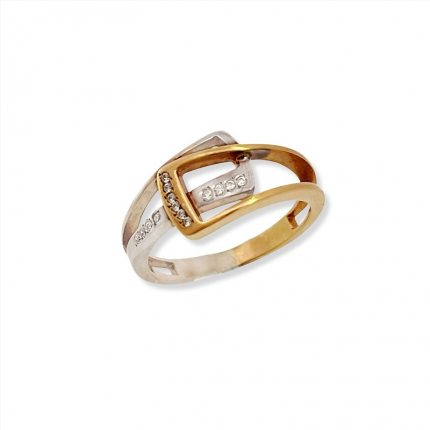 ANEL BICOLOR OURO 19K
