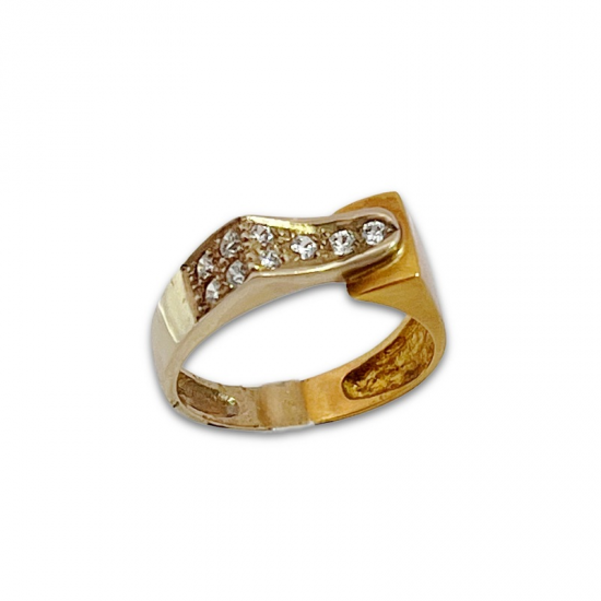 ANEL BICOLOR OURO 19K