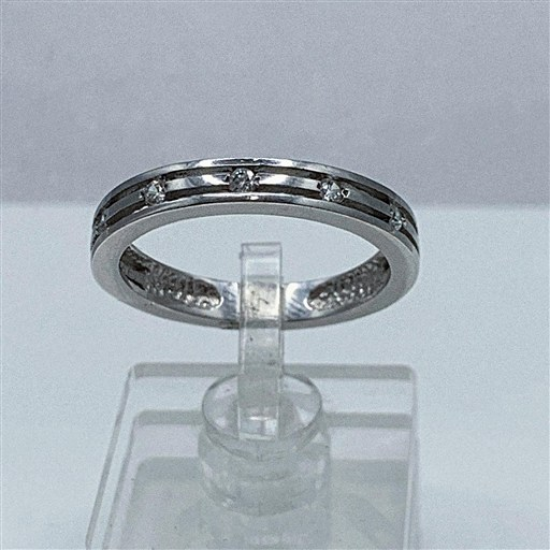 ANEL OURO BRANCO 19K