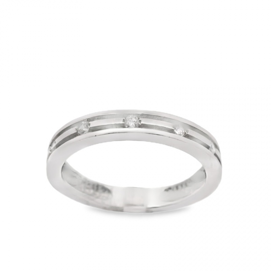 ANEL OURO BRANCO 19K