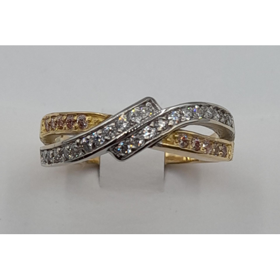 ANEL BICOLOR OURO 19K SENHORA ANEL BICOLOR OURO 19K SENHORA