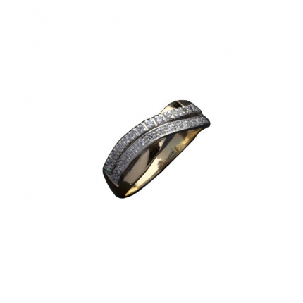 ANEL OURO BICOLOR 19K