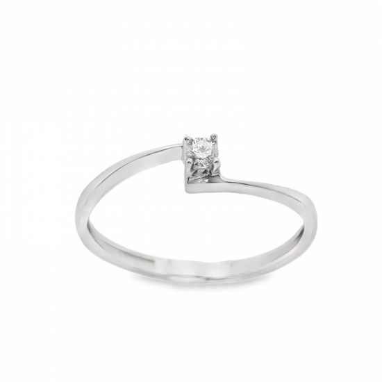 ANEL OURO BRANCO 19K