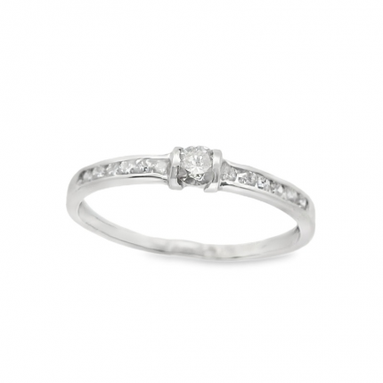 Anel Ouro Branco 19k Anel Ouro Branco 19k