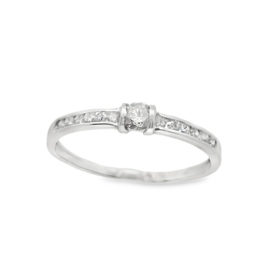 ANEL OURO BRANCO 19K