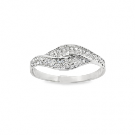 Anel Ouro Branco 19k Anel Ouro Branco 19k