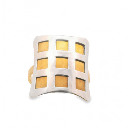 ANEL BICOLOR OURO 19K