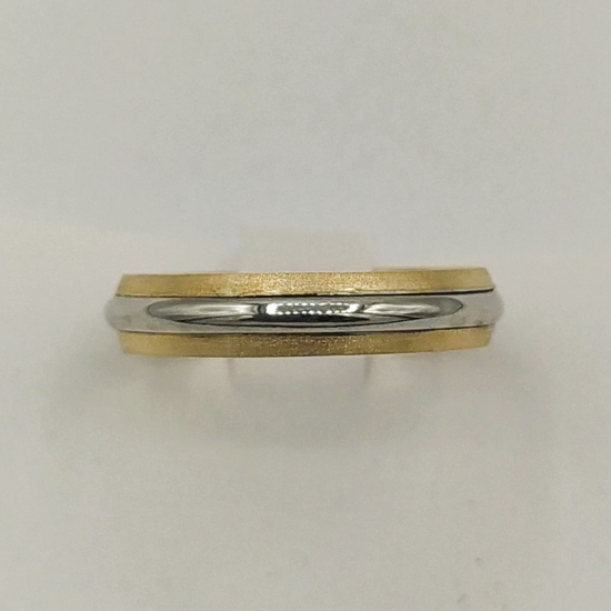 ALIANÇA BICOLOR OURO 19K