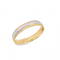 ALIANÇA BICOLOR OURO 19K